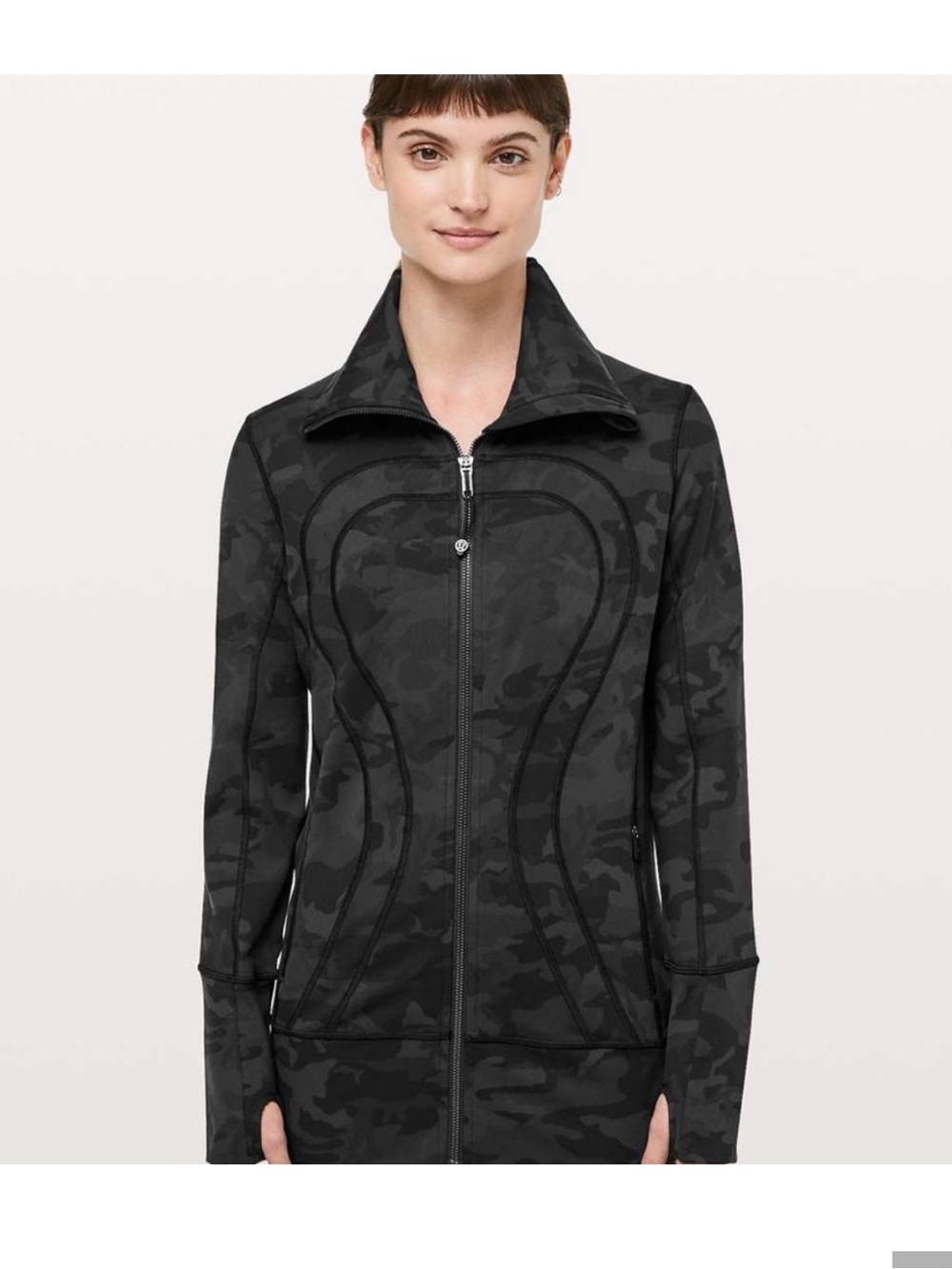 lululemon athletica Black Camo Full-Zip Utility Jacket